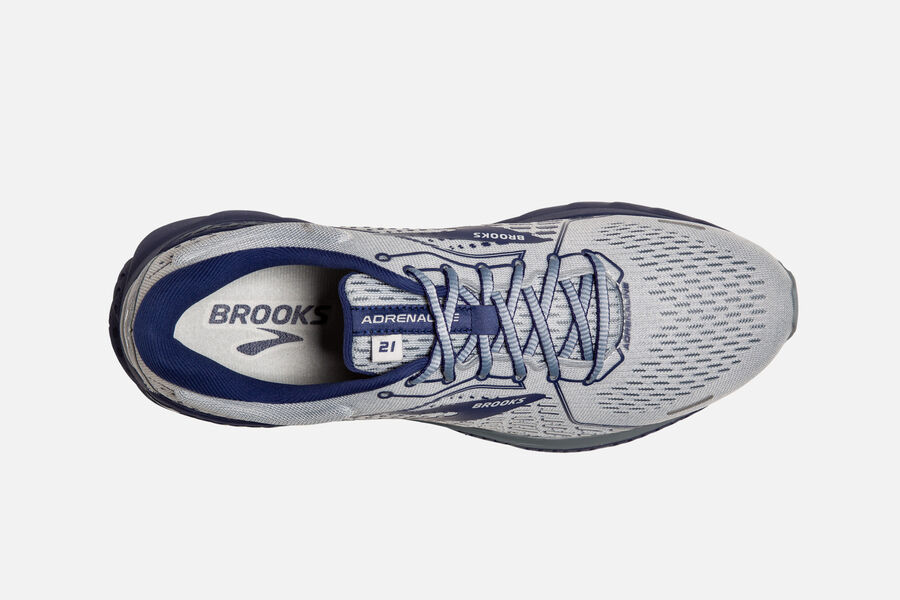 Brooks Running Shoes Mens Grey - Adrenaline GTS 21 Road - 6740-XFNSU